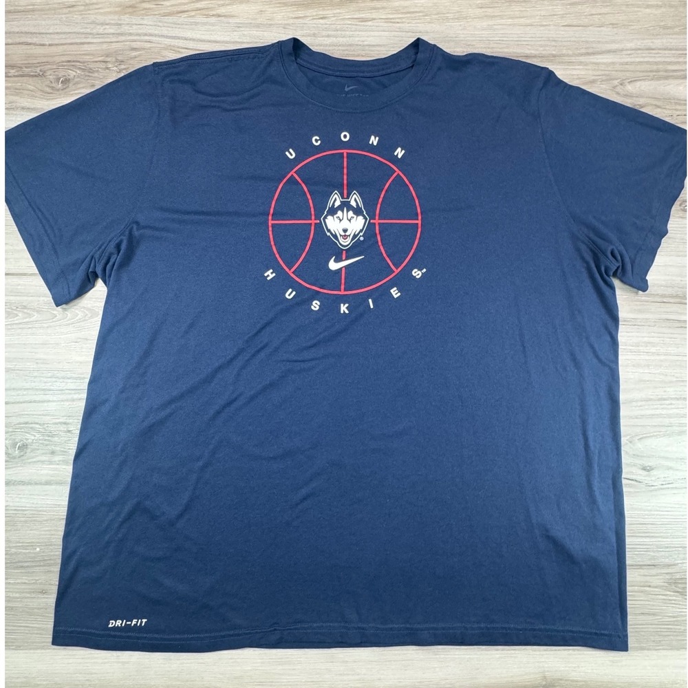 Nike UConn Huskies Basketball Dri-FIT Elite T-Shirt Mens XXL Blue CN2782-419 EUC